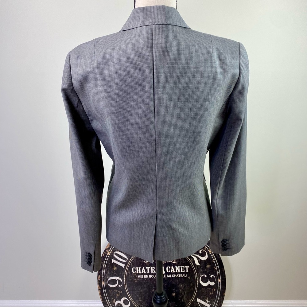 J.Crew Wool Cashmere blend gray check blazer size 8 - Picture 4 of 10